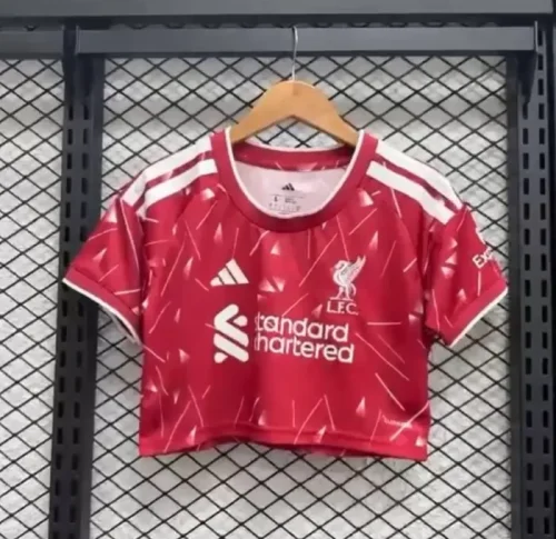 liverpool home woman cropped jersey