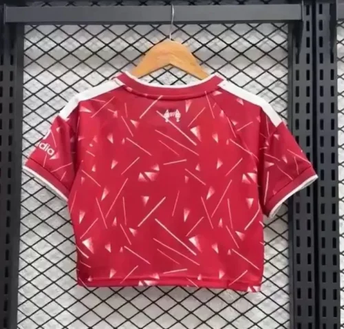 liverpool home woman cropped jersey