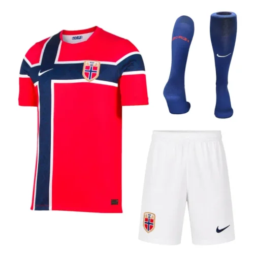 Norway 2026 World Cup Home Kids Suit & Socks