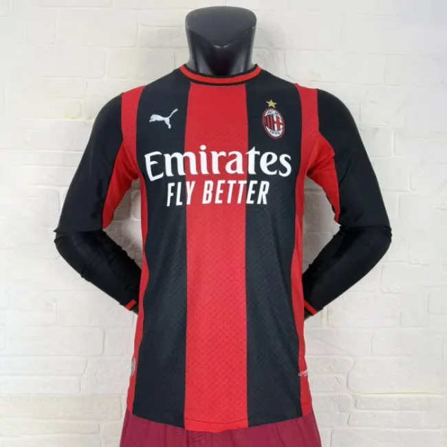 AC Milan Home Men Long Sleeve Player Jersey 26/27