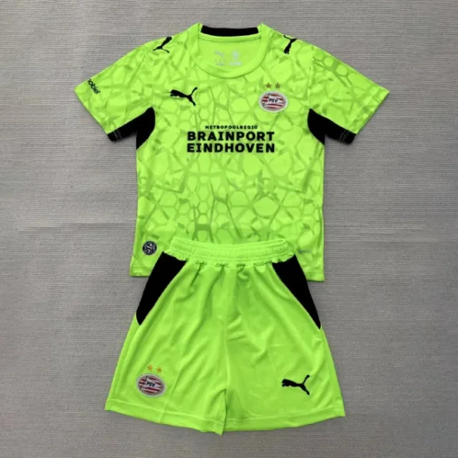 PSV Eindhoven Green Goalkeeper Kids Suit 26/27