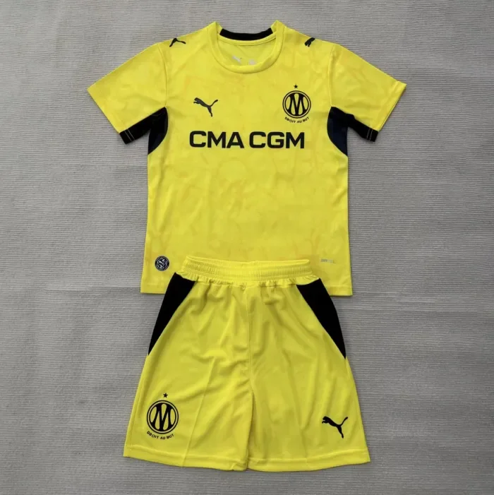 Marseille Yellow Goalkeeper Kids Suit 26/27