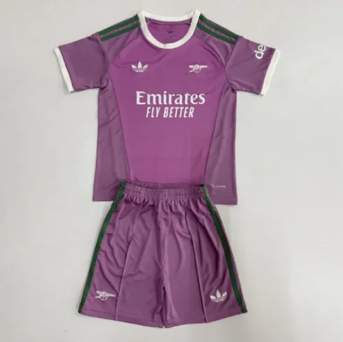 Arsenal Green Purple Goalkeeper Kids Suit 26/27