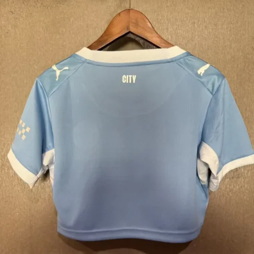 Manchester City Home Woman Cropped Jersey