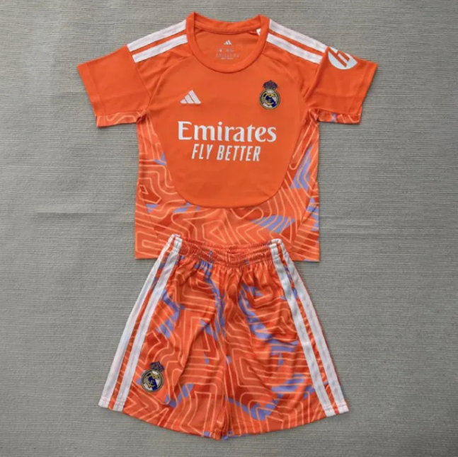 Real Madrid orange Goalkeeper Kids Suit 26/27