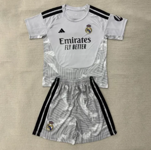 Real Madrid Grey Goalkeeper Kids Suit 26/27