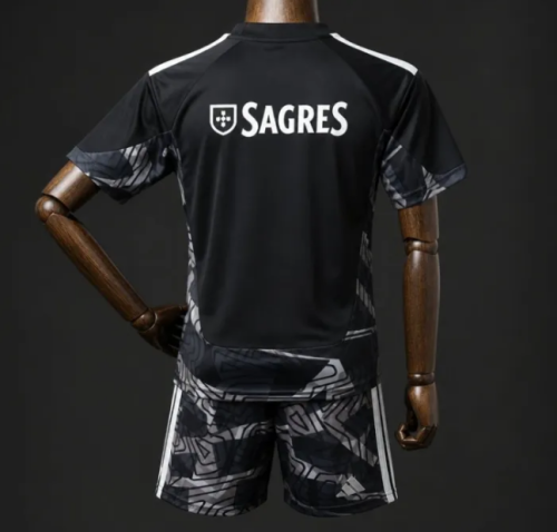 SL Benfica Black Goalkeeper Kids Suit 26/27