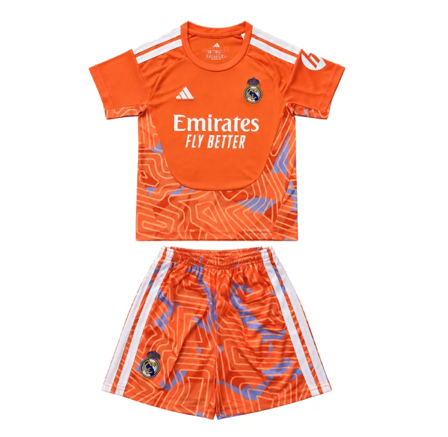 Real Madrid orange Goalkeeper Kids Suit 26/27