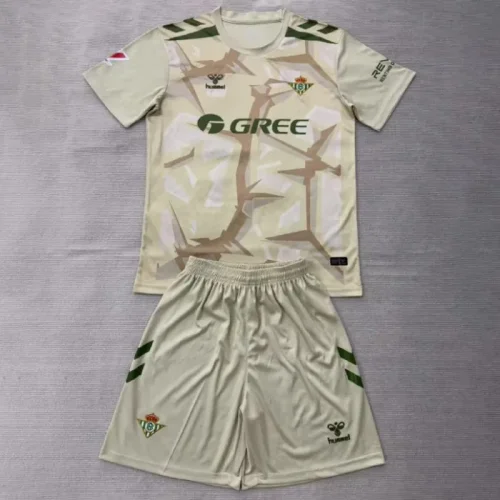 Real Betis Beige Goalkeeper Kids Suit 26/27