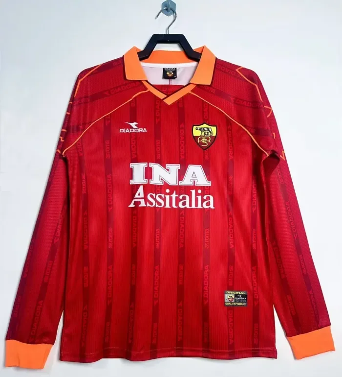 AS Roma Home Retro Long Sleeve Jersey 1999/00